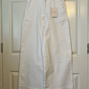 Everlane White Twill Trousers